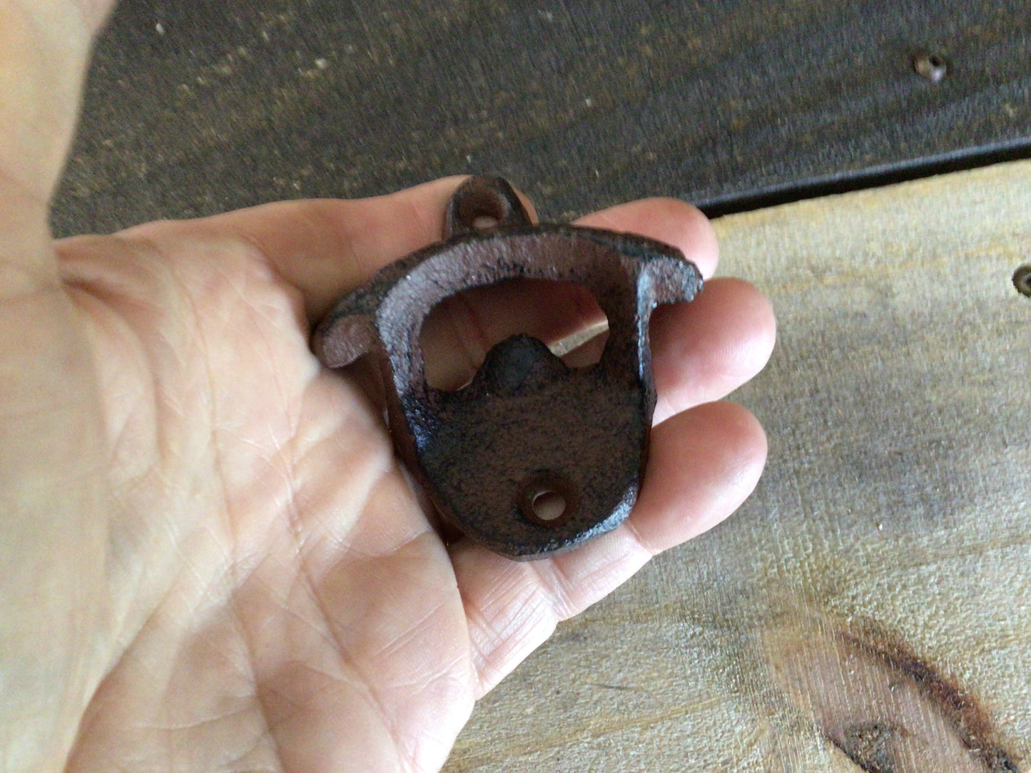 Cast Iron "Texas" Bottle Opener Rustic Wall Mount Lone Star State Man Cave Beer