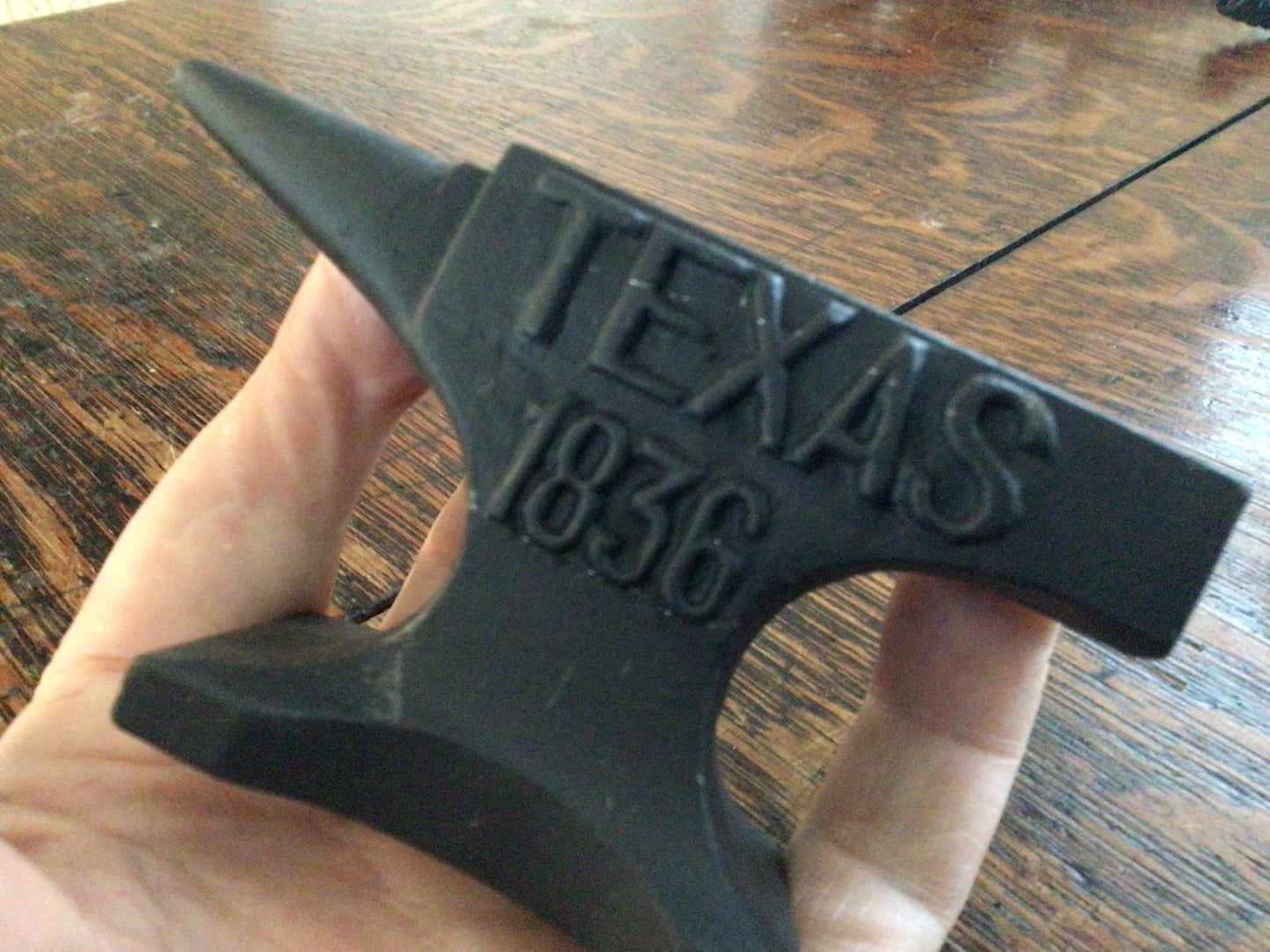 Vintage Style Cast Iron Texas 1836 Anvil Paperweight Collectors Makes a Great Gift!