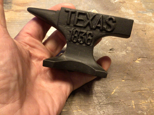 Vintage Style Cast Iron Texas 1836 Anvil Paperweight Collectors Makes a Great Gift!