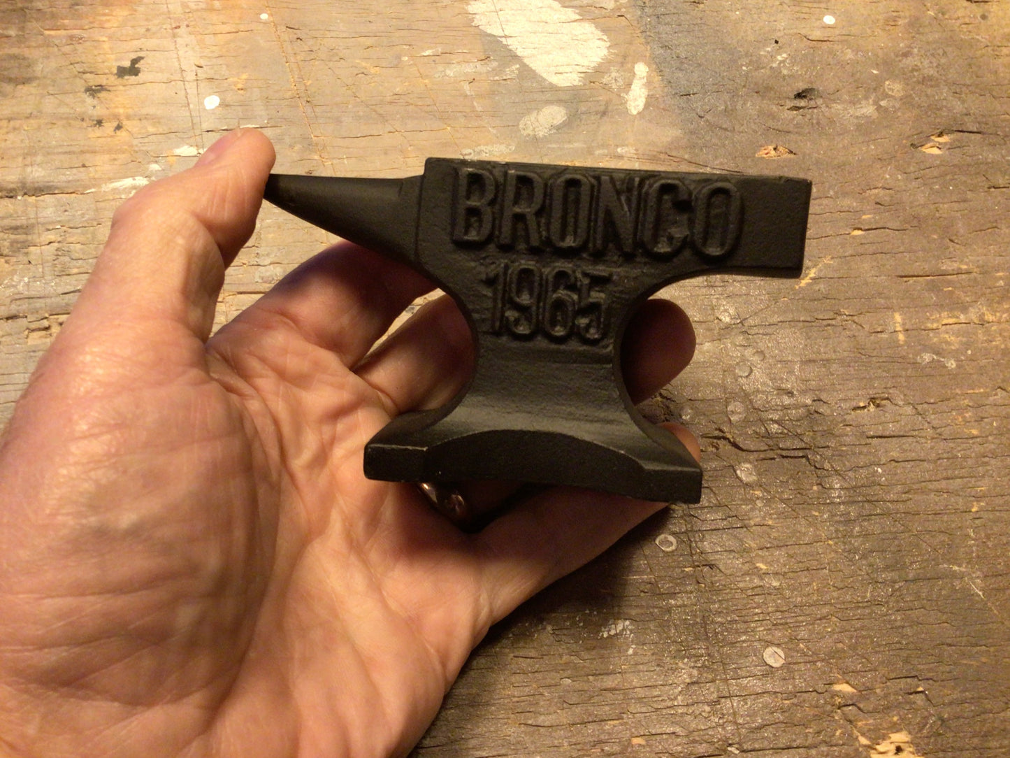 Vintage Style Cast Iron Bronco 1965 Anvil Paperweight Collectors A Great Gift!