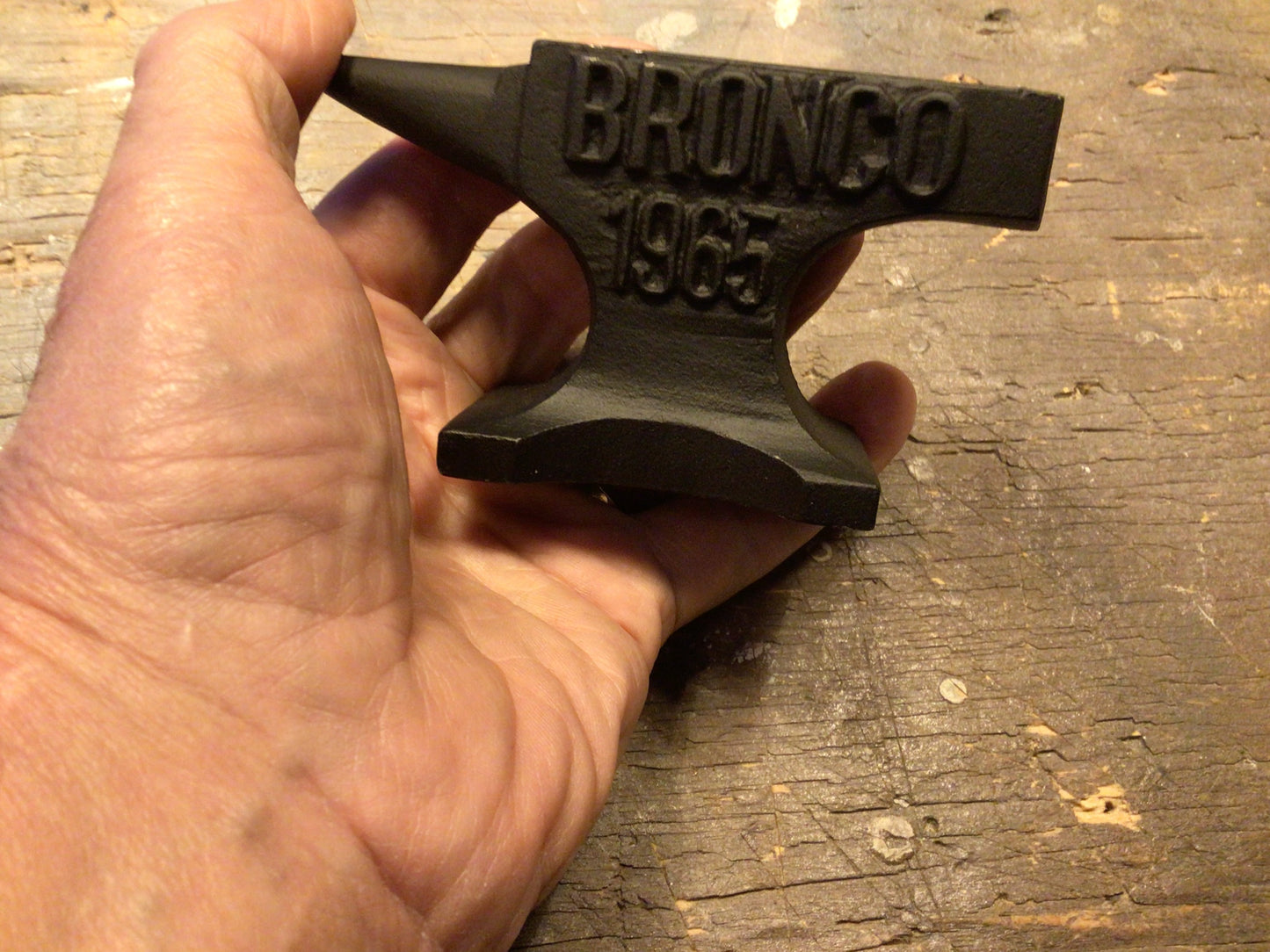 Vintage Style Cast Iron Bronco 1965 Anvil Paperweight Collectors A Great Gift!