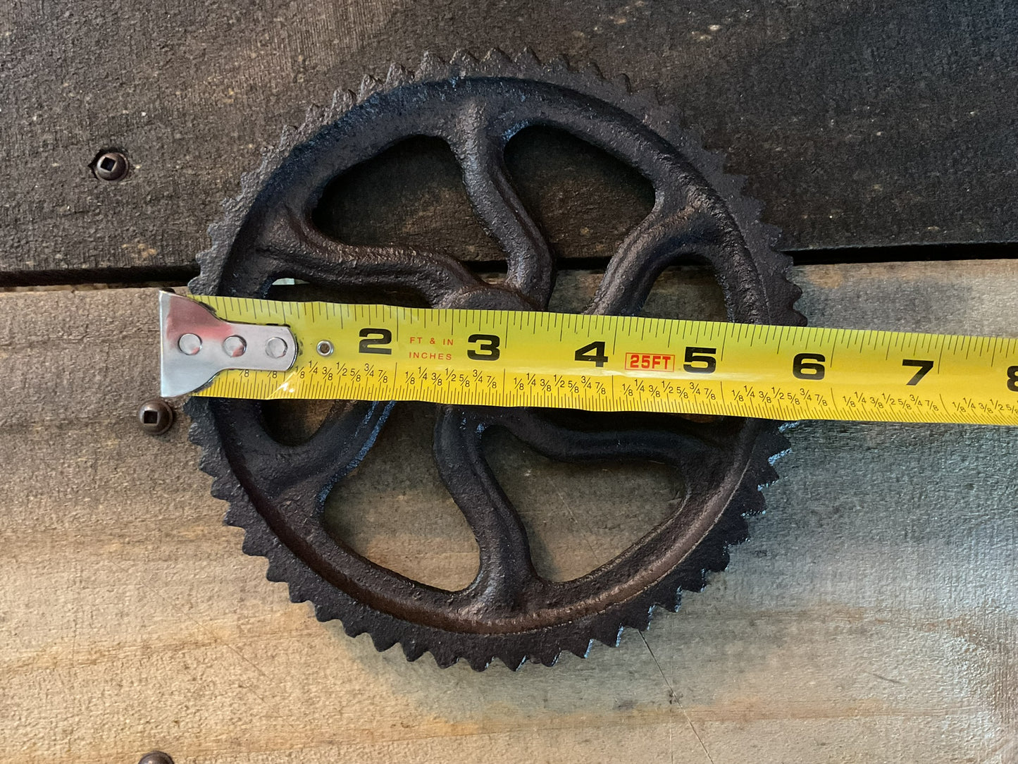 6" Rustic Style Cast Iron Gear.   Great Home Decor, Perfect New Home Gift!