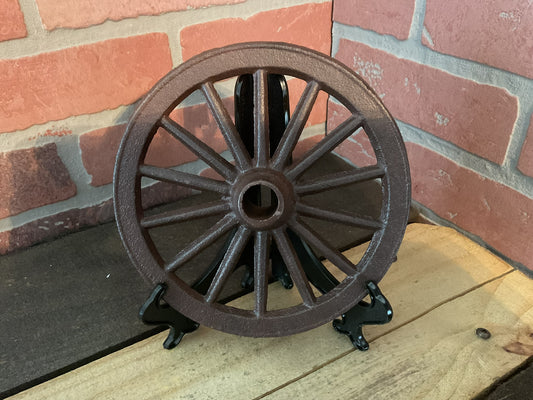 6" Rustic Style Cast Iron Wagon Wheel. Great Home Decor. Perfect New Home Gift!