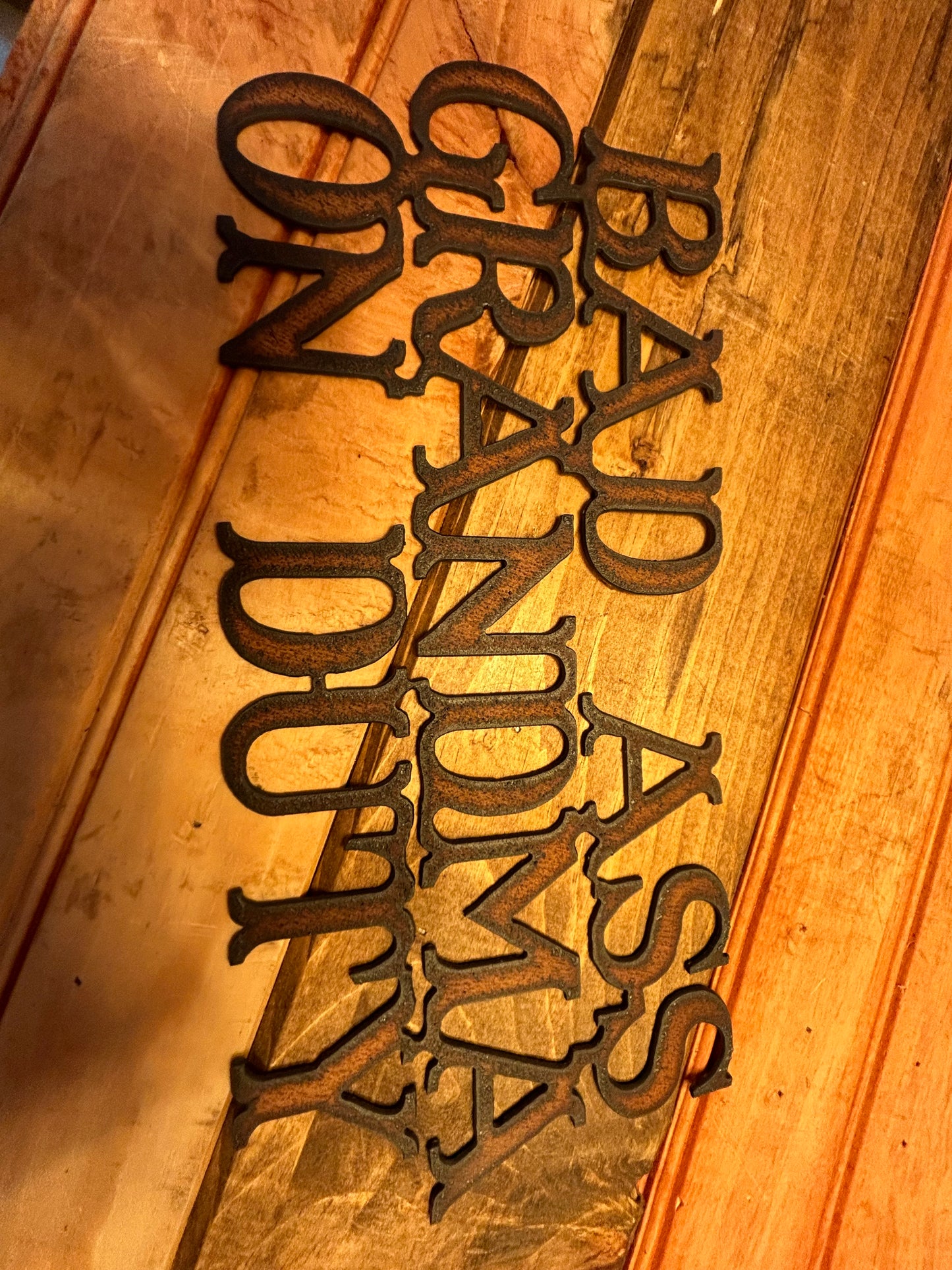 Vintage Style Torch Cut Steel "Badass Grandma Sign" Made in the U.S.A.