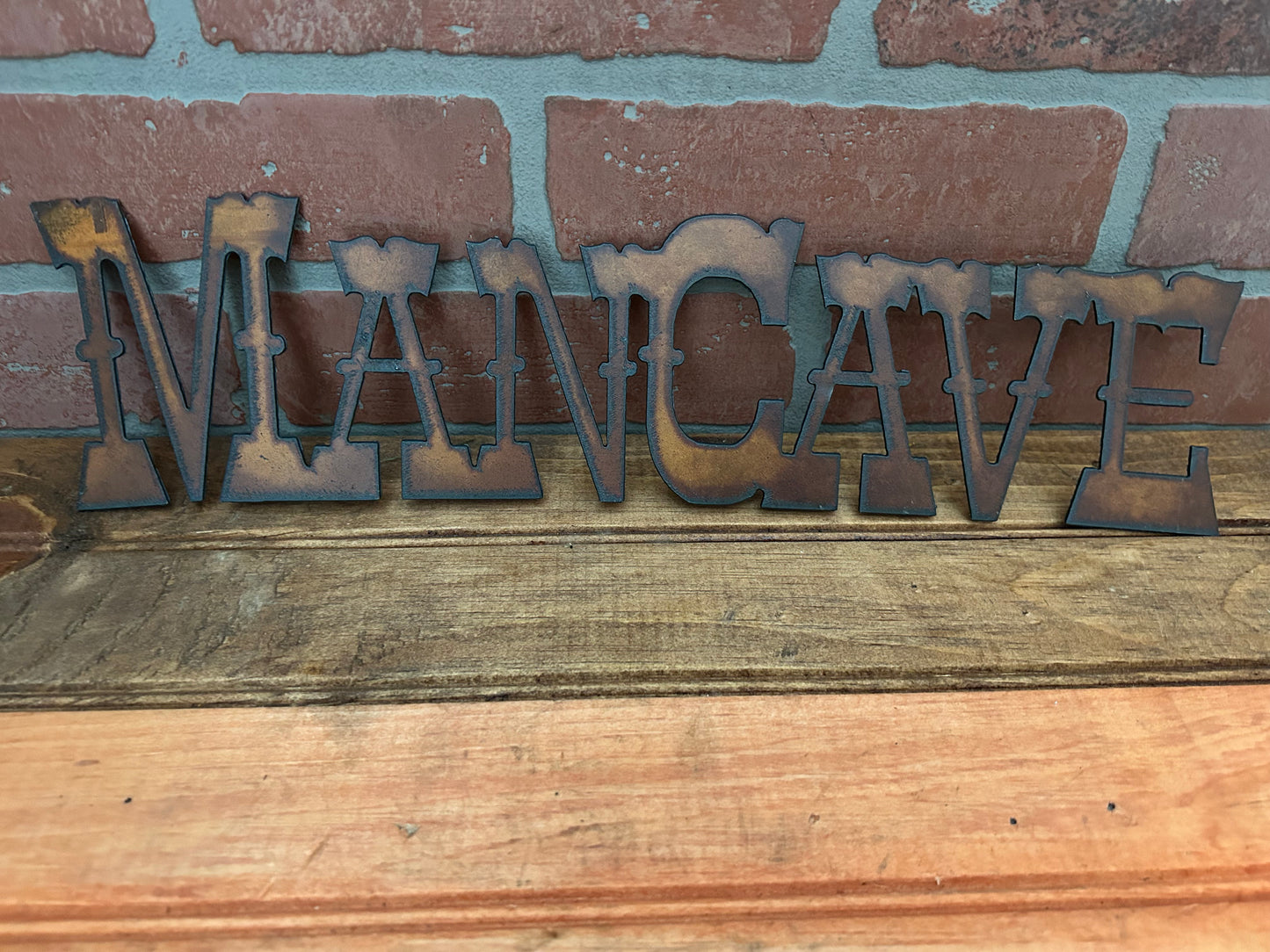 Vintage Style 16'x4' Continuous Torch Cut Steel Man Cave Sign Makes a Great Gift